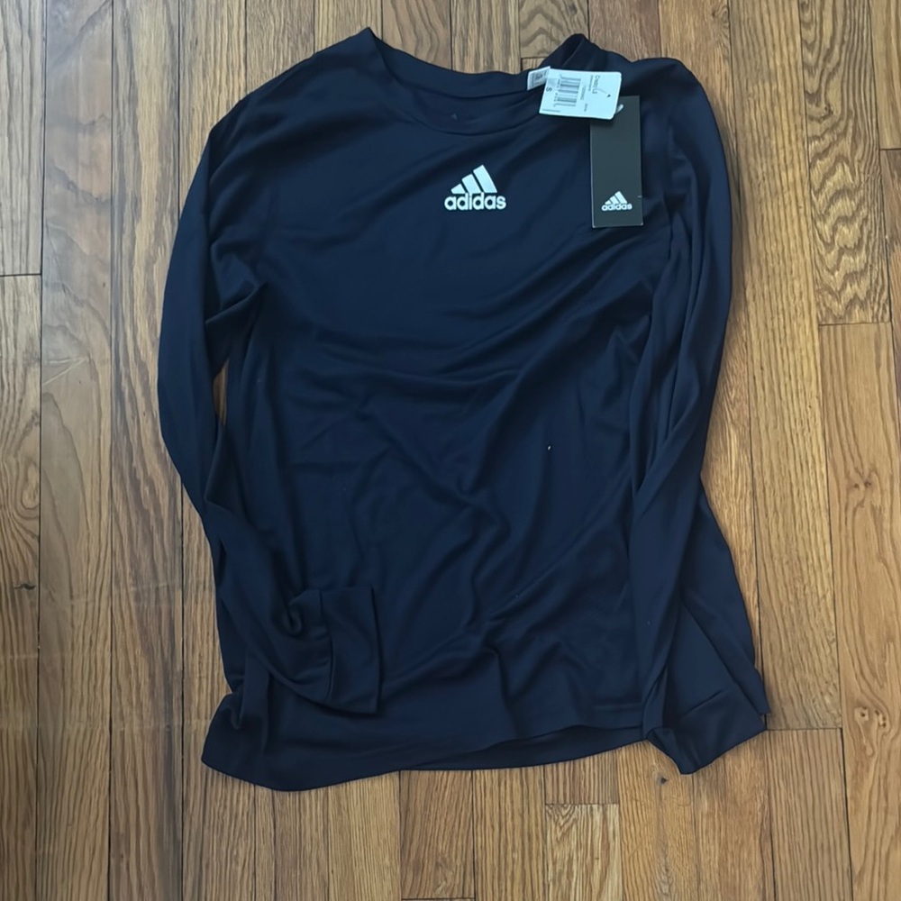 NWT! Adidas Dark Blue Long Sleeve Top, Small.